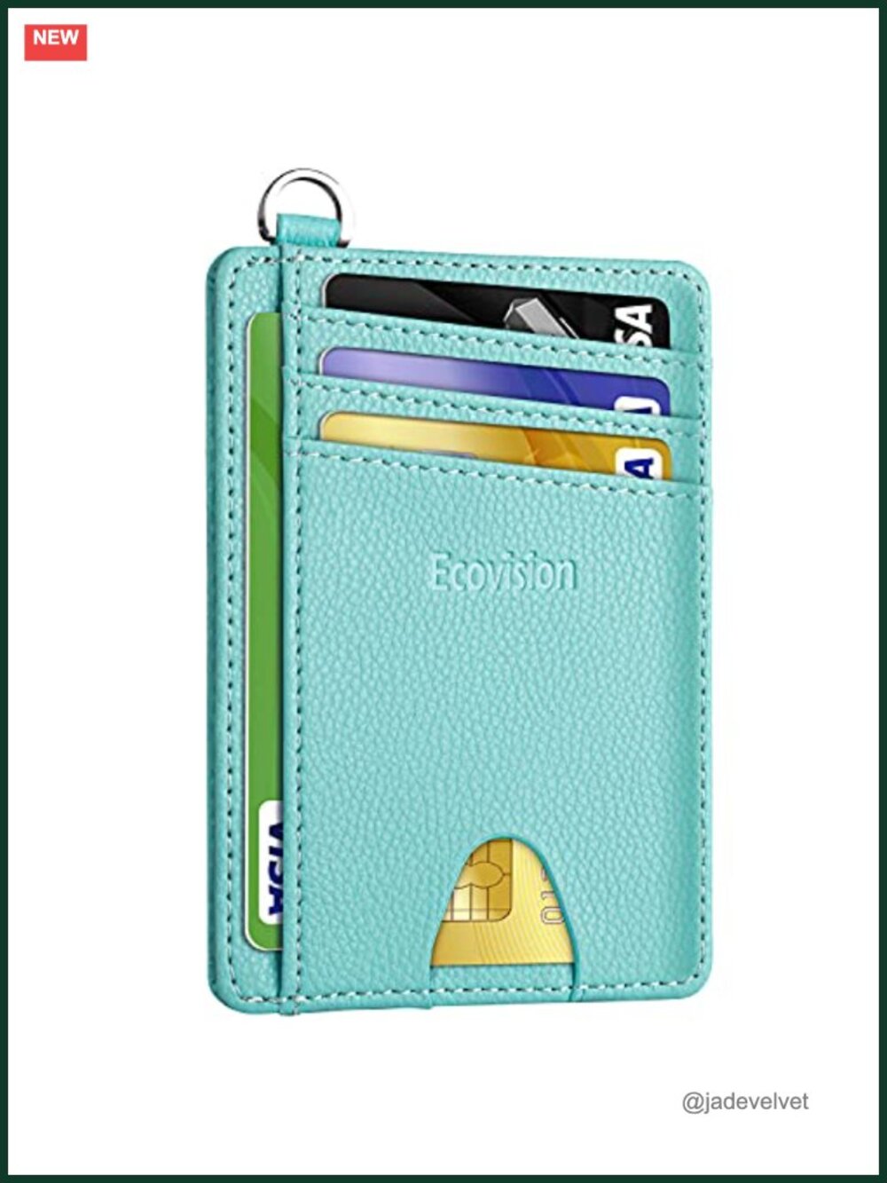 Slim Minimalist RFID Blocking Wallet with D-Shackle Card Holder